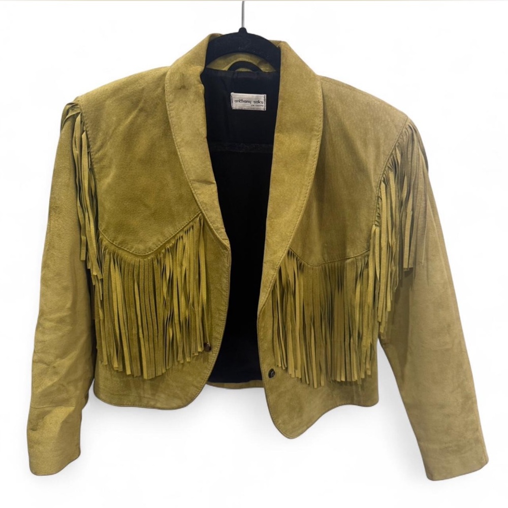 Anthony Saks Vintage Fringe leather Jacket